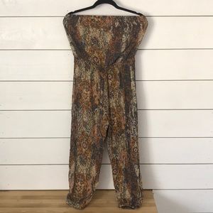 Aztec print tube top romper